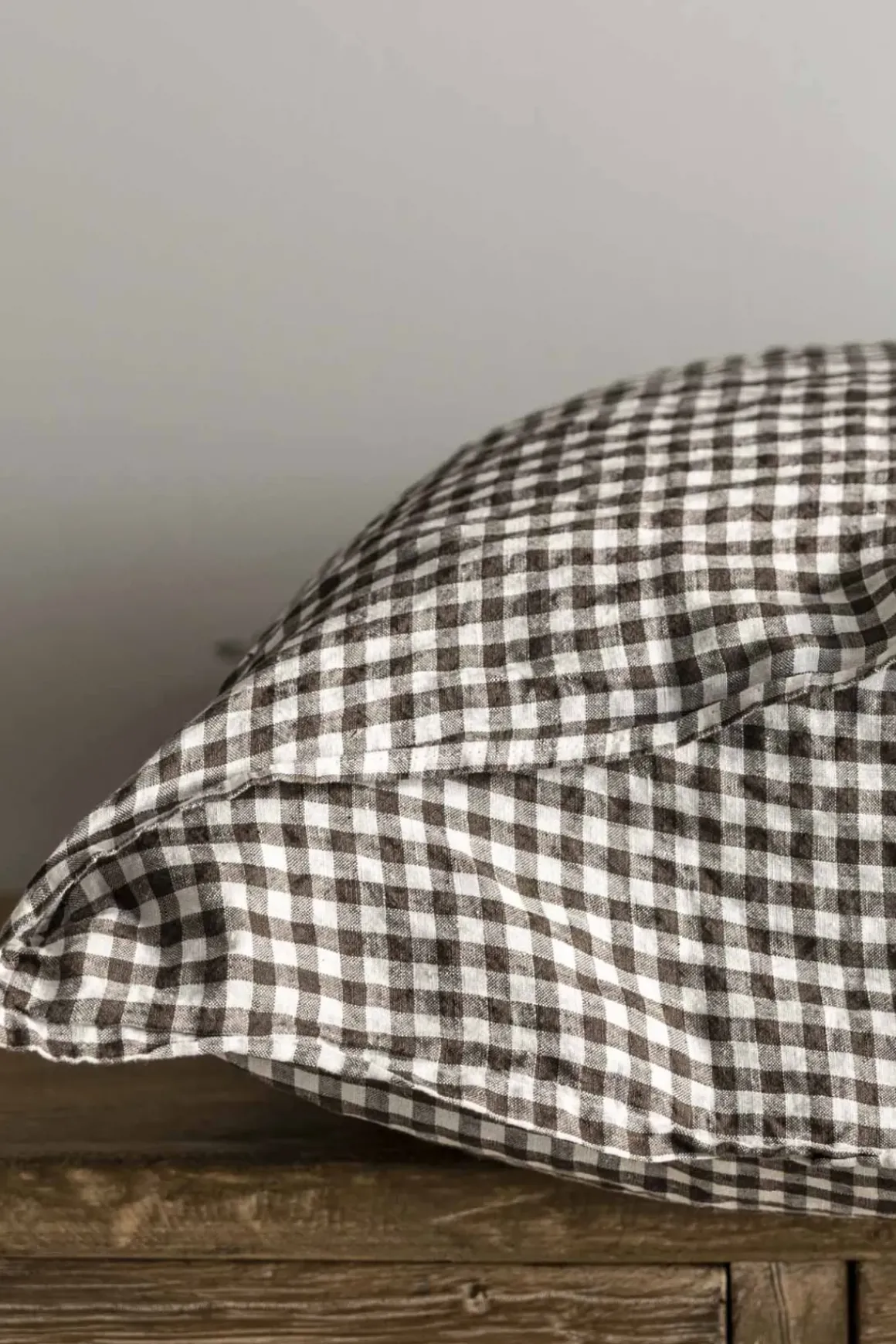 Putetrekk - 65x65cm Brown Gingham