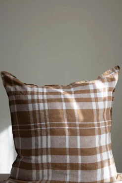 Putetrekk - 65x65cm Coffee Checks