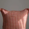 Putetrekk - 50x50cm Orange Flax Gingham