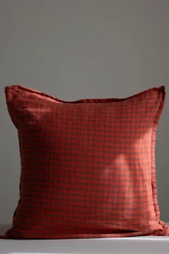 Putetrekk - 50x50cm Red/Navy Gingham