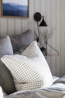 Putetrekk - 50x50cm White/Black Checks