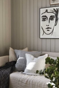 Putetrekk - 50x50cm White/Black Checks