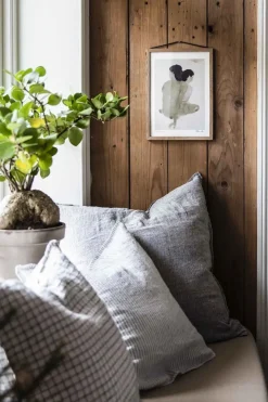 Putetrekk - 50x50cm White/Black Checks