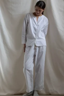 Pyjamas - Seersucker White