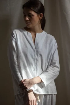 Pyjamas - Seersucker White