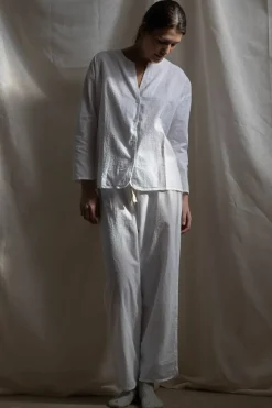 Pyjamas - Seersucker White