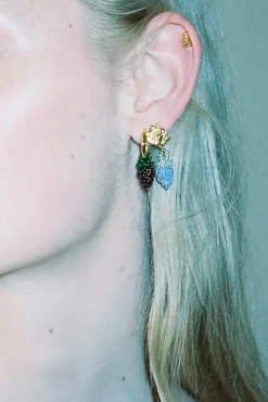 Øredobb - Beaded Mini Grape