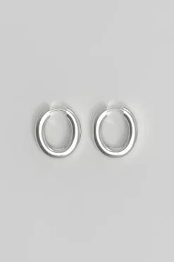 Øredobber - Chunky Hoop M Silver