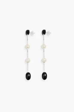 Øredobber - Dualism Long Earrings Silver