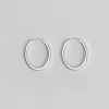 Øredobber - Slim Hoop M Silver