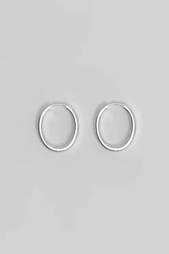 Øredobber - Slim Hoop M Silver