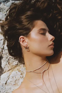 Øredobber - Slim Hoop M Silver