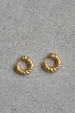 Øreringer - Cable Gold