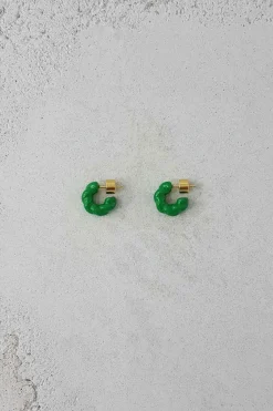 Øreringer - La Grande Bellezza Hoops 15mm Italian Green