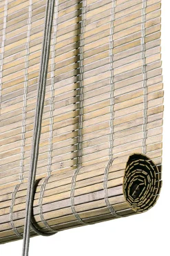 Rullegardin - Gråbeiset Bambus