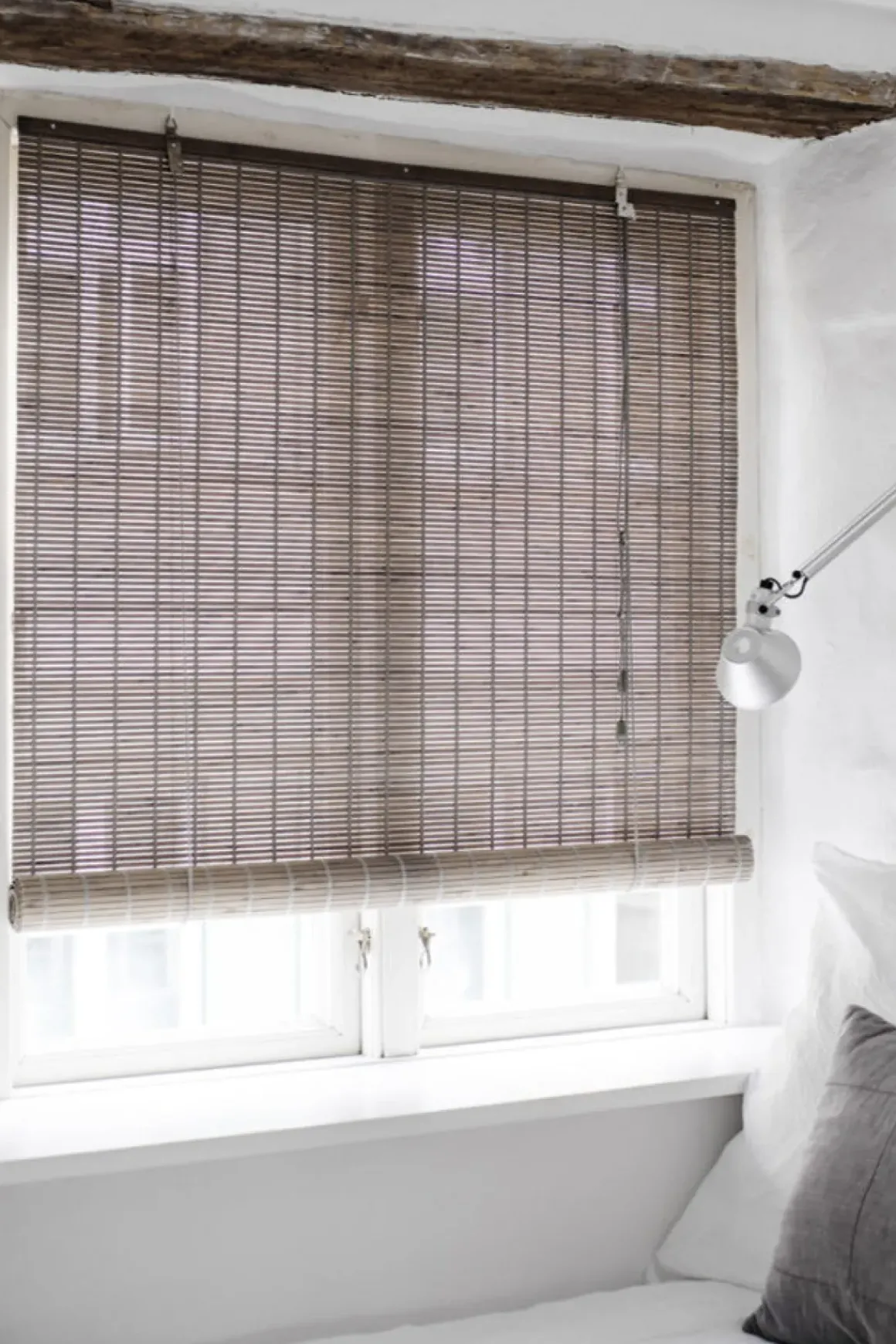 Rullegardin - Gråbeiset Bambus