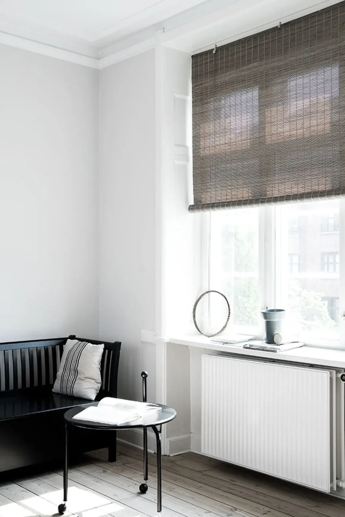 Rullegardin - Gråbeiset Bambus