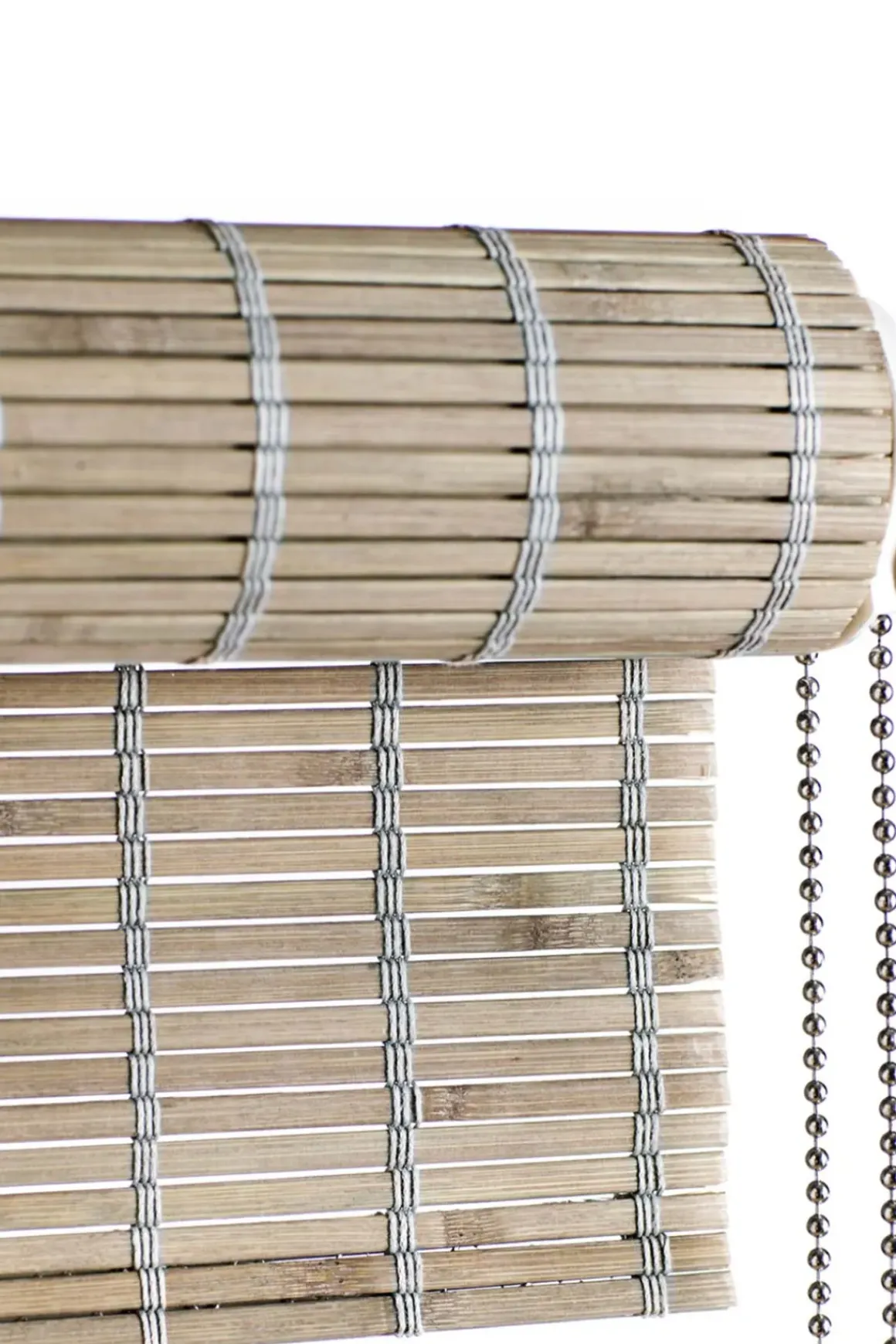 Rullegardin - Gråbeiset Bambus