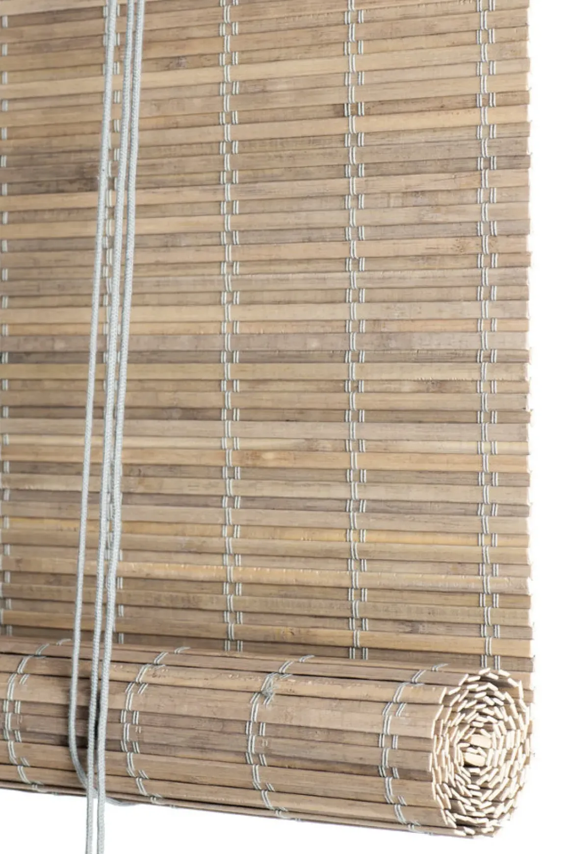 Rullegardin - Gråbeiset lysdempende Bambus