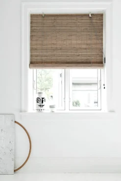 Rullegardin - Gråbeiset lysdempende Bambus