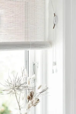 Rullegardin - Hvit Fin Bambus