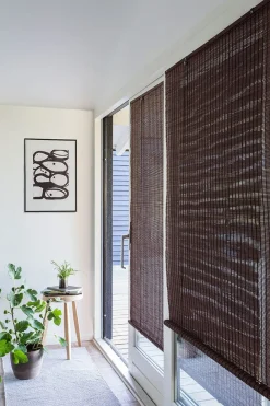 Rullegardin - Mørk Brun Bambus