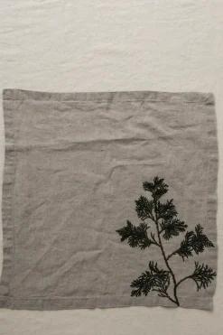 Serviett - Whispering Leaves 45x45cm Grå/Grønn