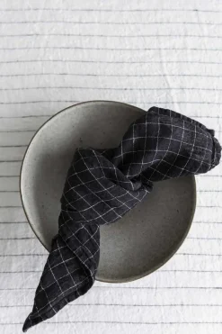 Serviett - 45x45 Black Checks