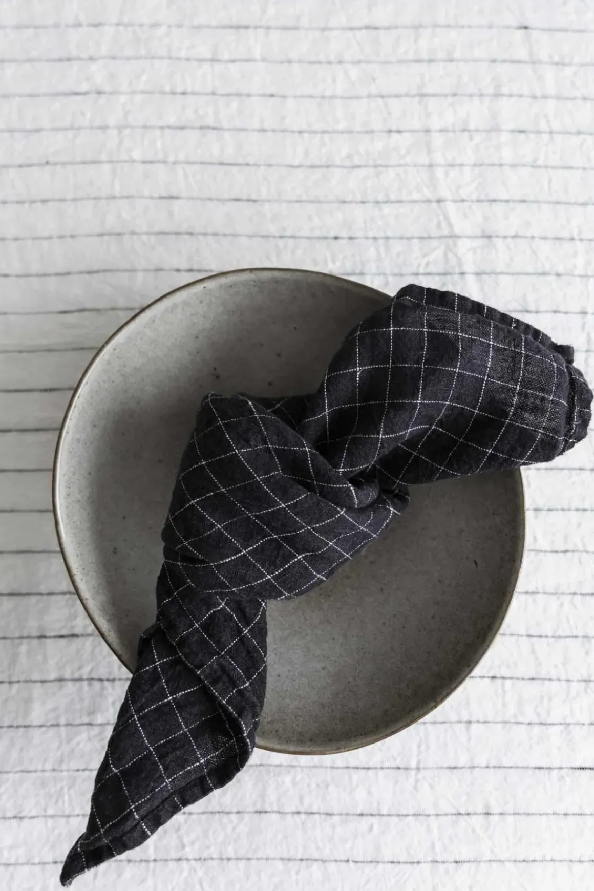 Serviett - 45x45 Black Checks