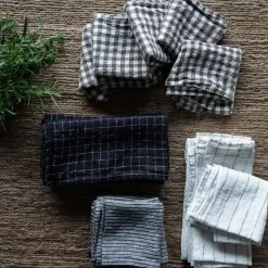 Serviett - 45x45 Black Checks