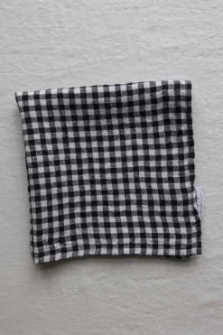 Serviett - 45x45cm Black Gingham