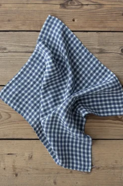 Serviett - 45x45cm Blue Small Gingham