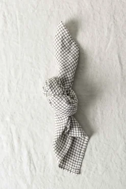 Serviett - 45x45cm Brown Checks