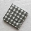 Serviett - 33x33cm Ruter Grønn/Lysegrå