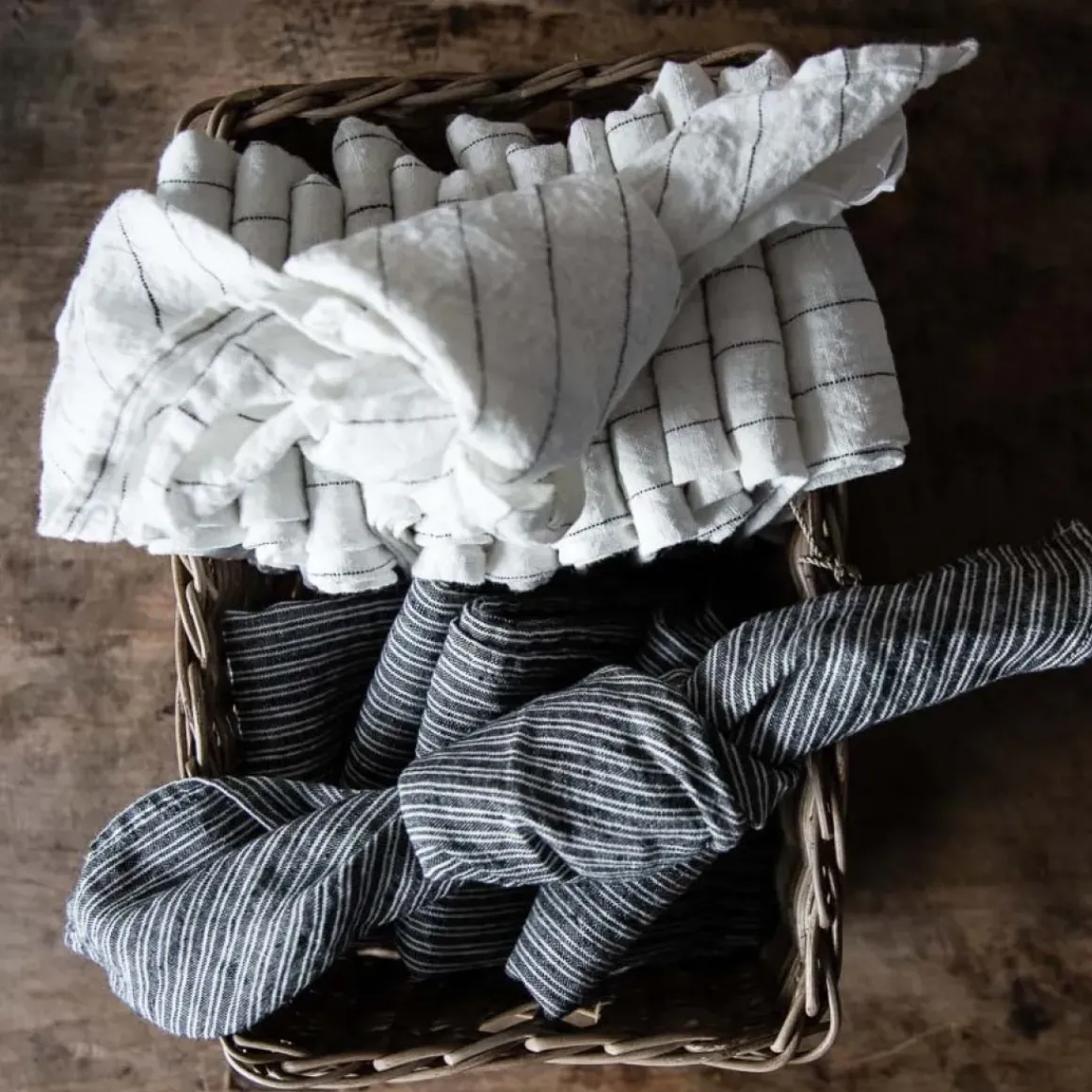 Serviett - 45x45cm Tennis Stripe