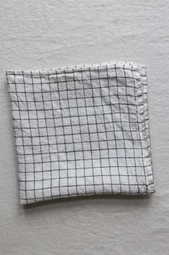 Serviett - 45x45Cm White/Black Checks