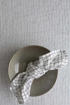 Serviett - 45x45Cm White/Black Checks