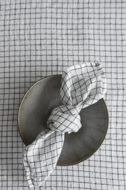 Serviett - 45x45Cm White/Black Checks