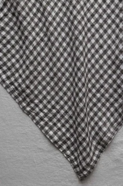 Serviett - 45x45cm White/Brown Gingham