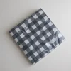 Servietter - Ruter 33x33cm Blå/Lysegrå