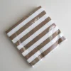 Servietter - Striper 33x33cm Brun/Hvit