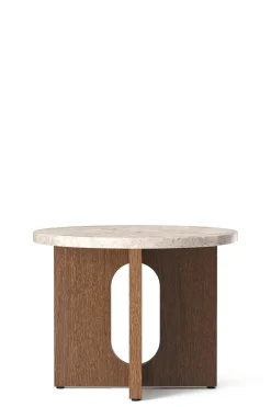 Sidebord - Androgyne dia50cm Dark Oak/Kunis Breccia
