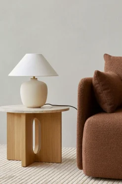 Sidebord - Androgyne dia50cm Natural Oak/Kunis Breccia