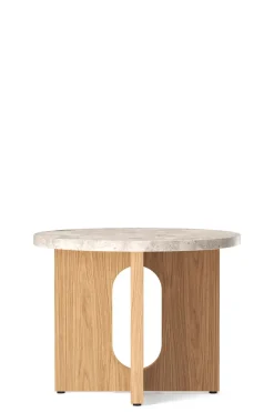 Sidebord - Androgyne dia50cm Natural Oak/Kunis Breccia