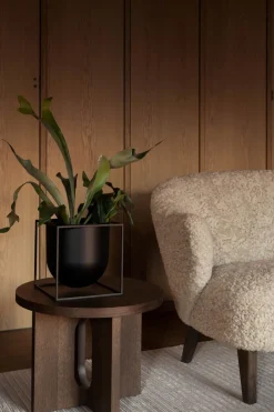 Sidebord - Androgyne dia50cm Walnut/Walnut