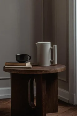 Sidebord - Androgyne dia50cm Walnut/Walnut