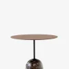 Sidebord - Lato LN9 Lacquered Walnut w/Emparador Marble