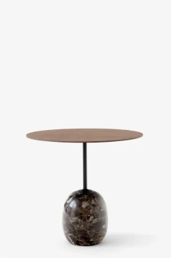 Sidebord - Lato LN9 Lacquered Walnut w/Emparador Marble