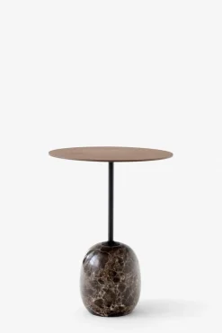 Sidebord - Lato LN8 Lacquered Walnut w/Emparador Marble