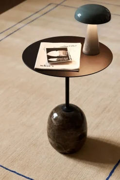 Sidebord - Lato LN8 Lacquered Walnut w/Emparador Marble